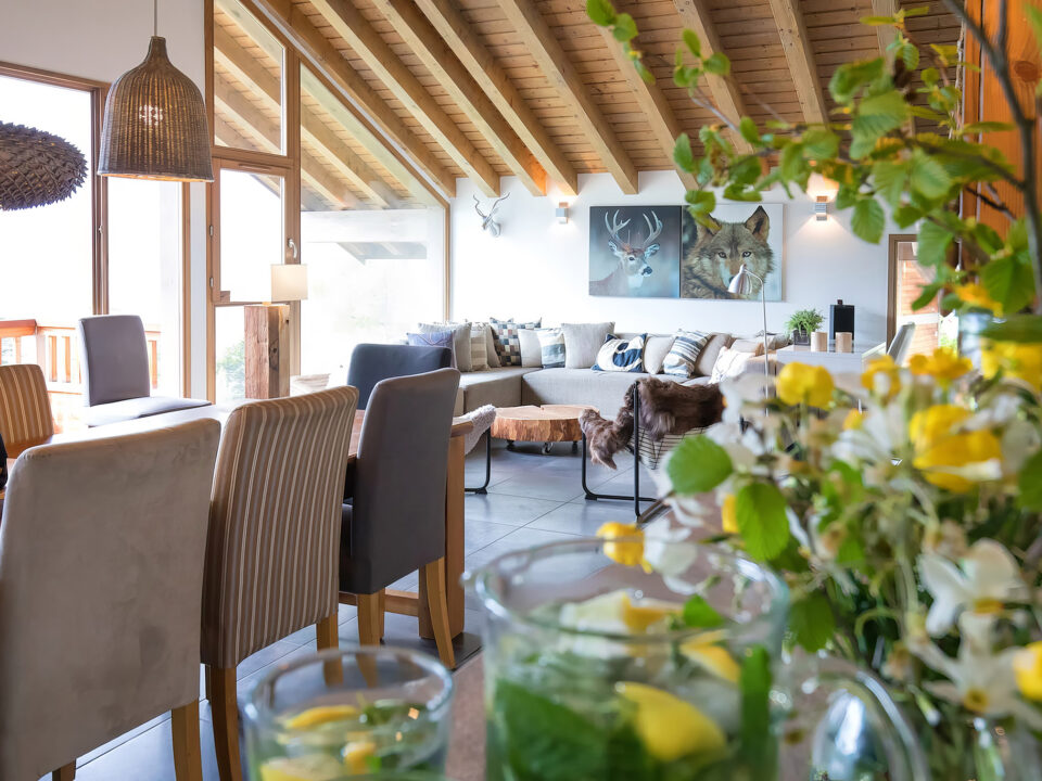 Salon détails bouquet de fleurs