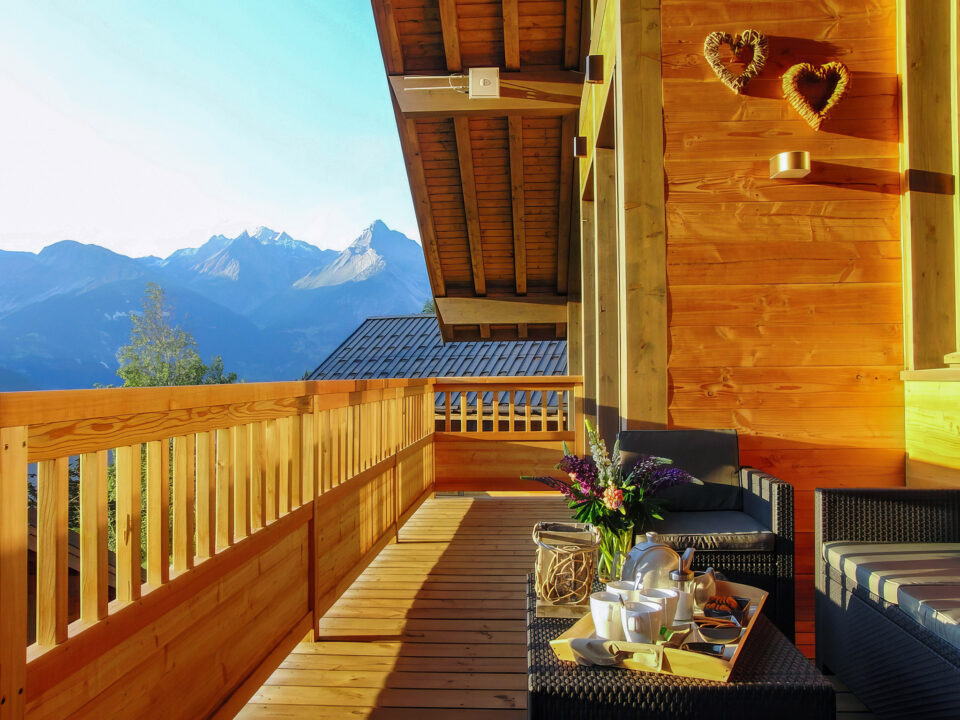 balcon du Chalet La Carline, vue été